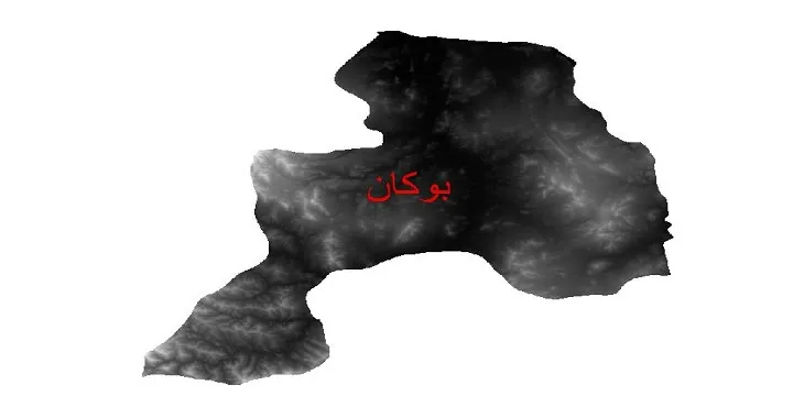 دانلود نقشه دم (DEM) شهرستان بوکان | دقت 30 متر