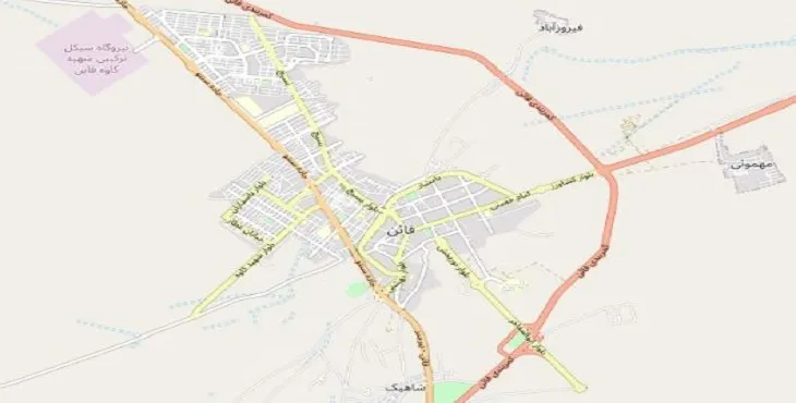 دانلود نقشه شهر قائن + pdf با کیفیت بالا