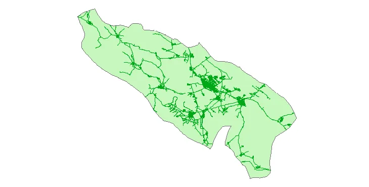 جدیدترین نقشه شیپ فایل راه های شهرستان شهرکرد + PDF