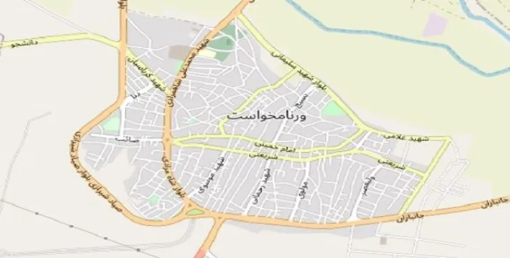 دانلود نقشه شهر ورنامخواست + pdf با کیفیت بالا