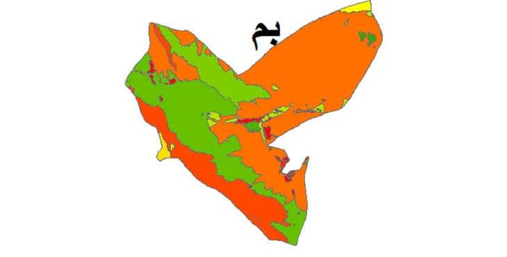 بروزترین نقشه شیپ فایل کاربری اراضی شهرستان بم + PDF