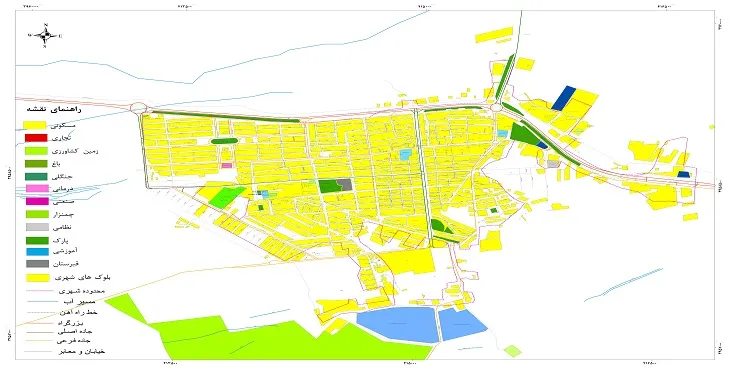 نقشه شیپ فایل (GIS) شهر بویین زهرا 1404 + عکس با کیفیت