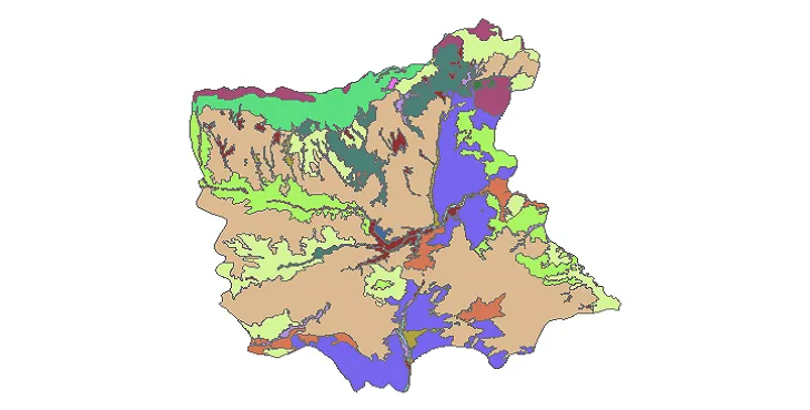 بروزترین نقشه شیپ فایل کاربری اراضی شهرستان میانه + PDF