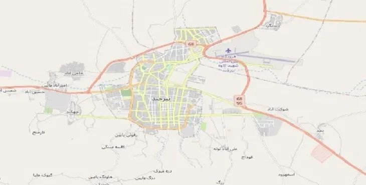 دانلود نقشه شهر بیرجند + pdf با کیفیت بالا