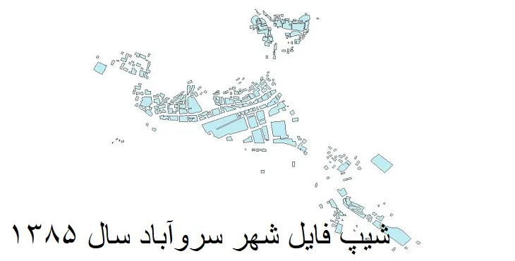 دانلود شیپ فایل بلوک آماری شهر سروآباد