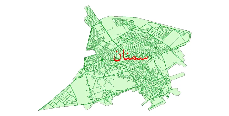 دانلود نقشه شیپ فایل شبکه معابر شهر سمنان