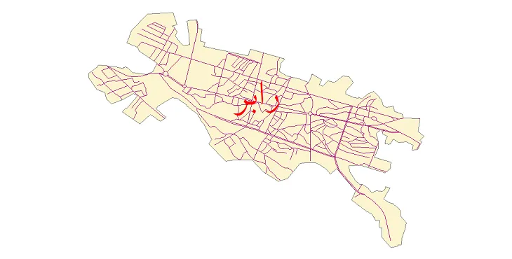 دانلود نقشه شیپ فایل شبکه معابر شهر رابر
