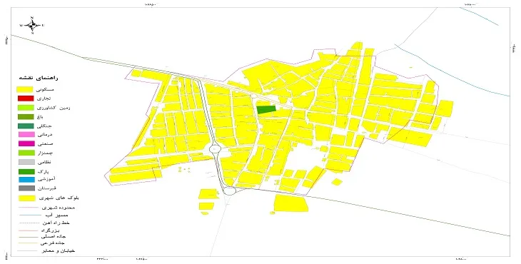 نقشه شیپ فایل (GIS) شهر دشتکار 1404 + عکس با کیفیت
