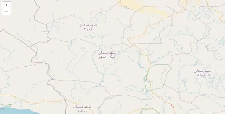 دانلود نقشه شهرستان نیک شهر + pdf با کیفیت بالا