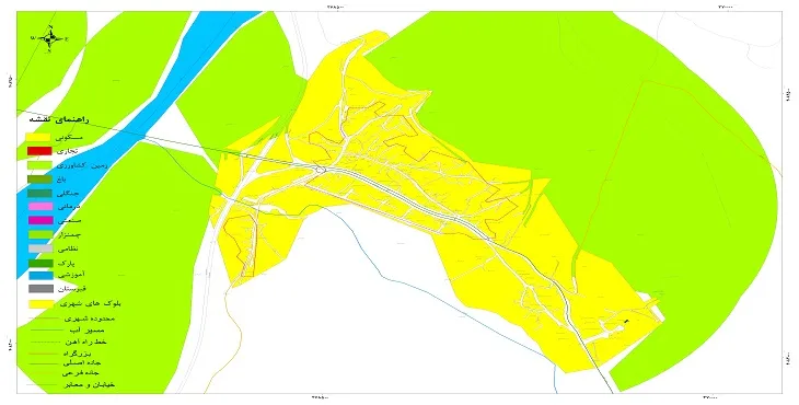 نقشه شیپ فایل (GIS) شهر توتکابن 1405 + عکس با کیفیت