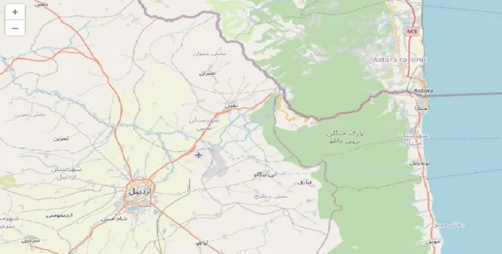 دانلود نقشه شهرستان نمین + pdf با کیفیت بالا