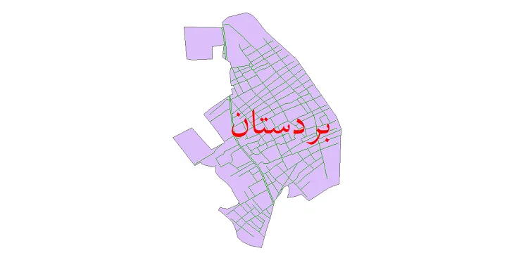 دانلود نقشه شیپ فایل شبکه معابر شهر بردستان