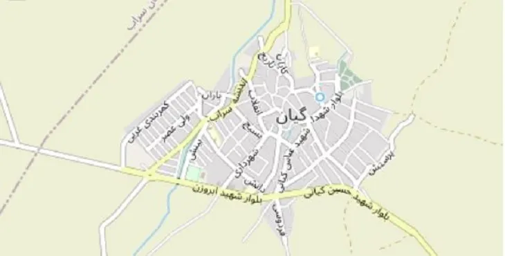 دانلود نقشه شهر گیان + pdf با کیفیت بالا