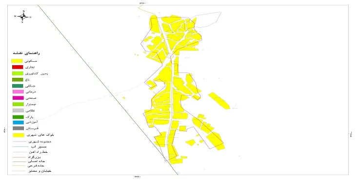 نقشه شیپ فایل (GIS) شهر زرآباد 1404 + عکس با کیفیت
