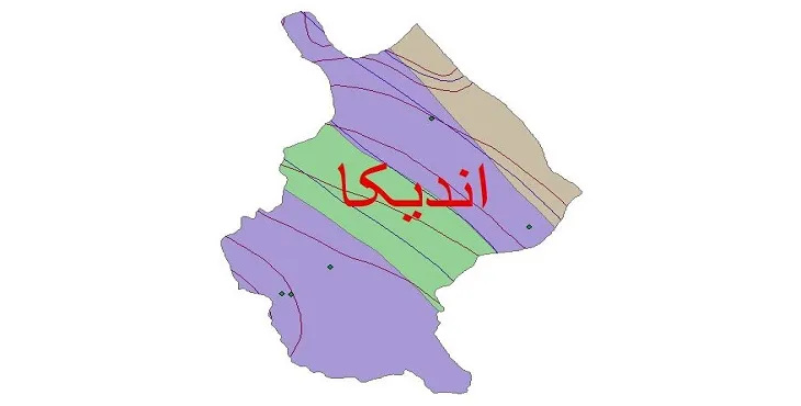 نقشه شیپ‌ فایل اقلیم‌شناسی شهرستان اندیکا + 7 لایه اقلیمی