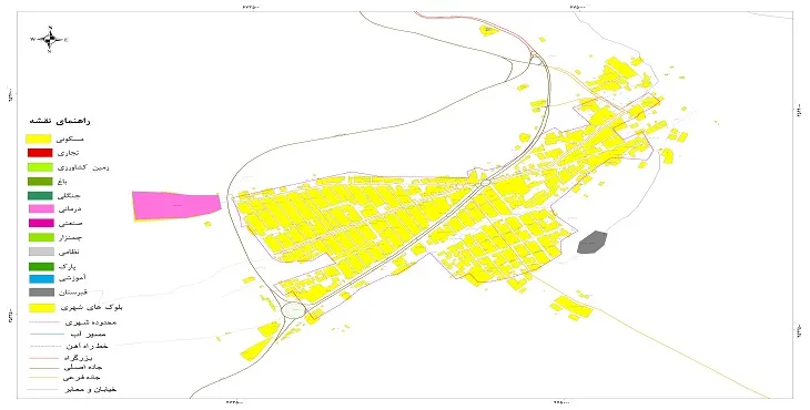 نقشه شیپ فایل (GIS) شهر ناغان 1404 + عکس با کیفیت