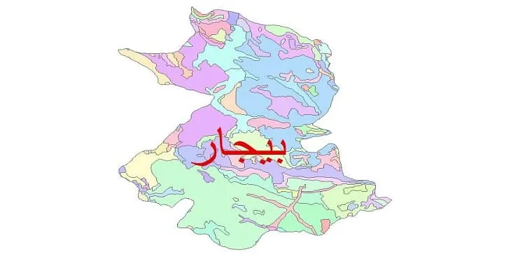 نقشه شیپ فایل (GIS) زمین‌ شناسی شهرستان بیجار