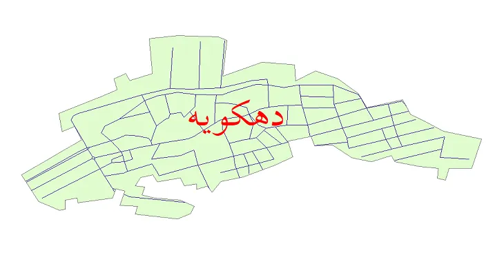 دانلود نقشه شیپ فایل شبکه معابر شهر دهکویه