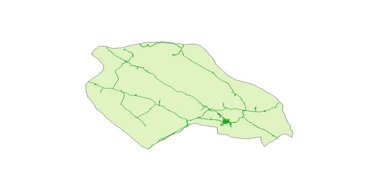 جدیدترین نقشه شیپ فایل راه های شهرستان هفتگل + PDF