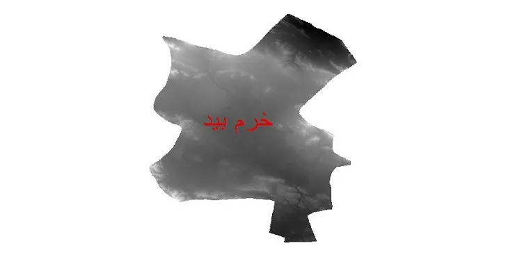 دانلود نقشه دم (DEM) شهرستان خرم بید | دقت 30 متر