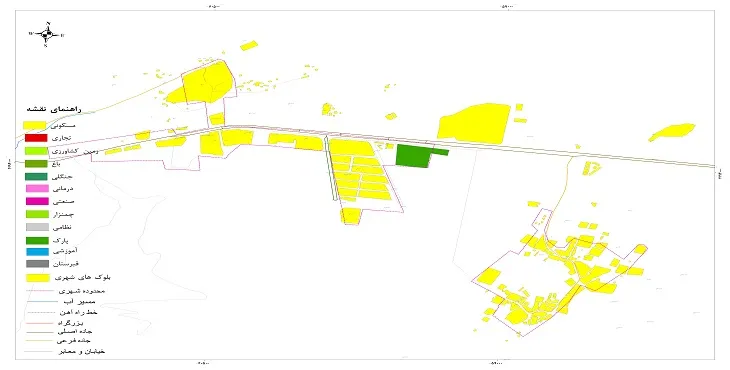 نقشه شیپ فایل (GIS) شهر سرو 1404 + عکس با کیفیت