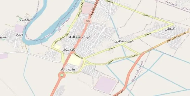 دانلود نقشه شهر کوت عبداله + pdf با کیفیت بالا
