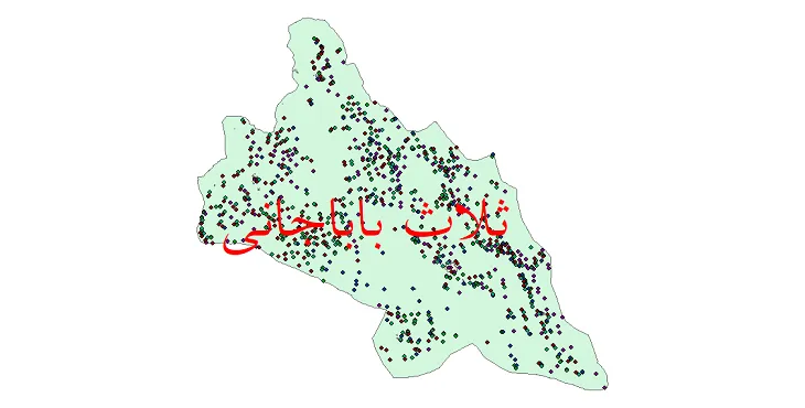 دانلود نقشه شیپ فایل جمعیت نقاط شهری و روستایی شهرستان ثلاث باباجانی از سال 1335 تا 1395