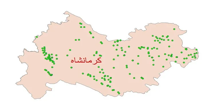 دانلود نقشه شیپ فایل کیفیت آب چاه های استان کرمانشاه