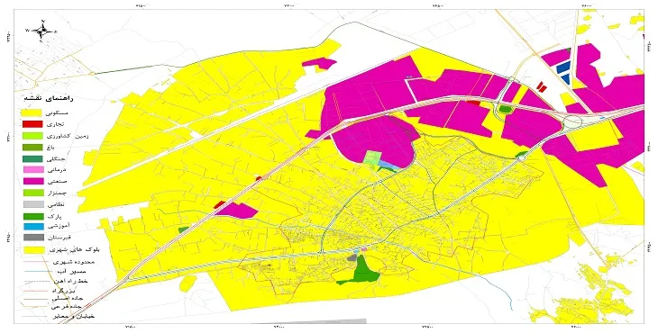 نقشه شیپ فایل (GIS) شهر سردرود 1404 + عکس با کیفیت