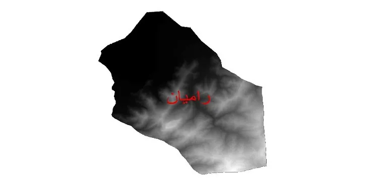 دانلود نقشه دم (DEM) شهرستان رامیان | دقت 30 متر
