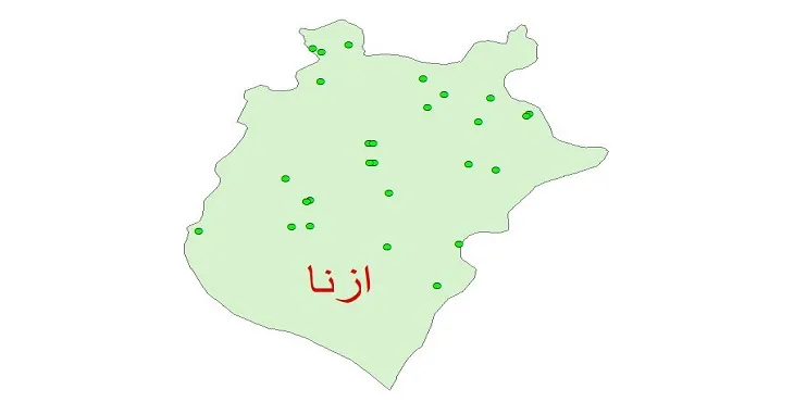 دانلود نقشه شیپ فایل کیفیت آب چاه های شهرستان ازنا