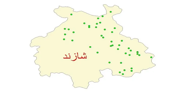 دانلود نقشه شیپ فایل کیفیت آب چاه های شهرستان شازند
