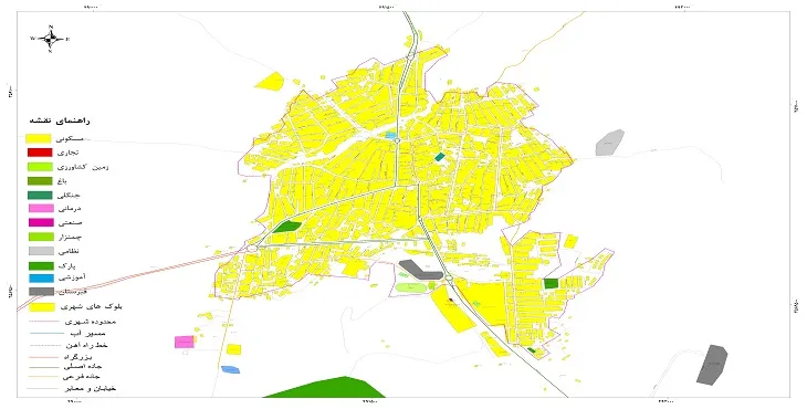 نقشه شیپ فایل (GIS) شهر سامان 1404 + عکس با کیفیت