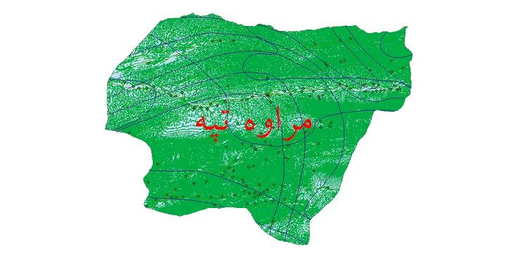 دانلود نقشه های شیپ فایل شهرستان مراوه تپه + کاملترین لایه GIS