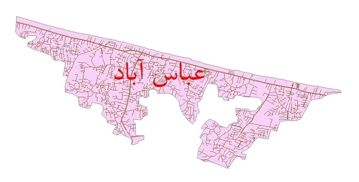 دانلود نقشه شیپ فایل شبکه معابر شهر عباس آباد