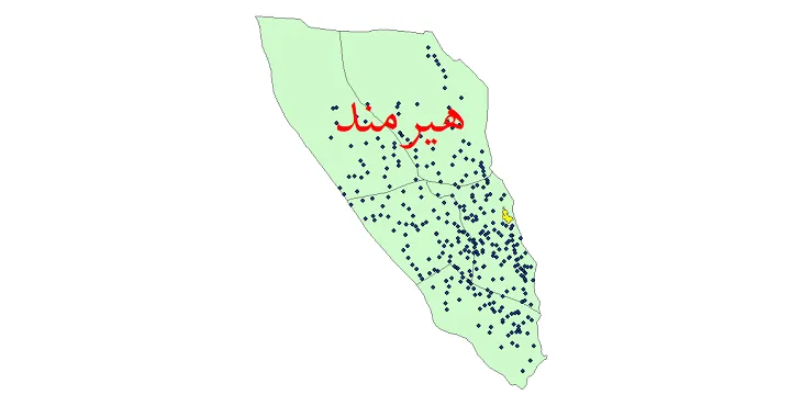 دانلود نقشه شیپ فایل (GIS) تقسیمات سیاسی شهرستان هیرمند سال 1400