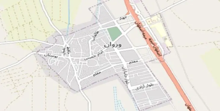 دانلود نقشه شهر وزوان + pdf با کیفیت بالا