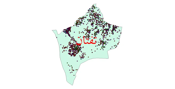 دانلود نقشه شیپ فایل جمعیت نقاط شهری و روستایی شهرستان تفتان از سال 1335 تا 1395