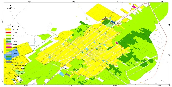 نقشه شیپ فایل (GIS) شهر اسلامیه 1404 + عکس با کیفیت