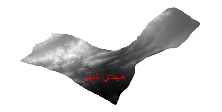 دانلود نقشه دم (DEM) شهرستان مهدی شهر | دقت 30 متر