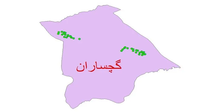 دانلود نقشه شیپ فایل کیفیت آب چاه های شهرستان گچساران