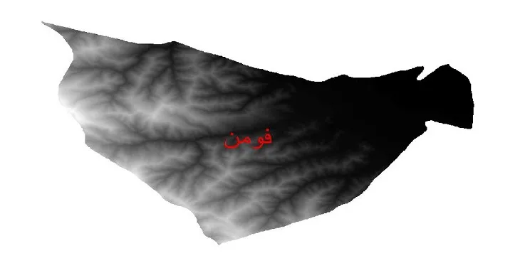دانلود نقشه دم (DEM) شهرستان فومن | دقت 30 متر