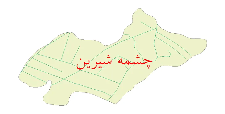 دانلود نقشه شیپ فایل شبکه معابر شهر چشمه شیرین