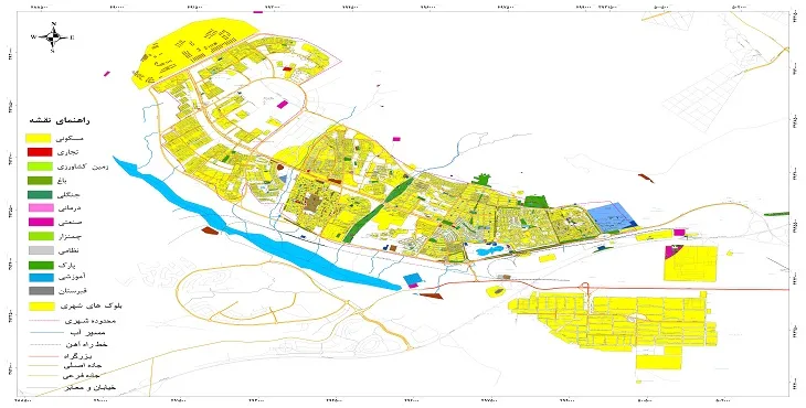 نقشه شیپ فایل (GIS) شهر پرند 1404 + عکس با کیفیت