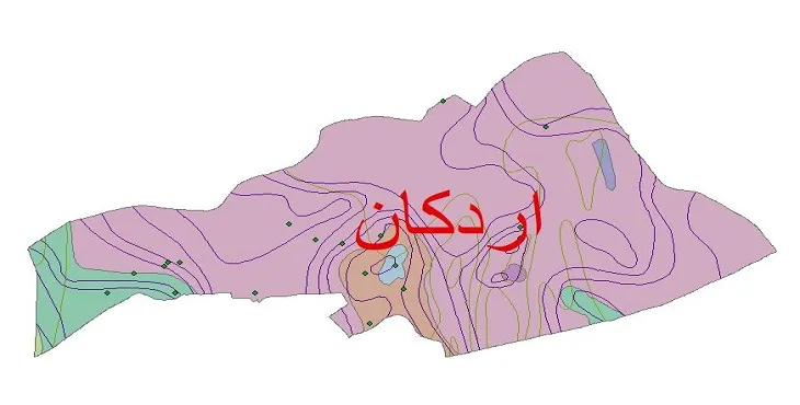نقشه شیپ فایل اقلیمشناسی شهرستان اردکان + 7 لایه اقلیمی