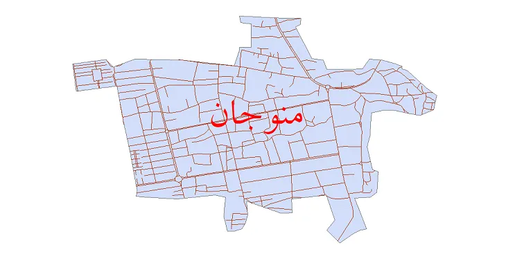 دانلود نقشه شیپ فایل شبکه معابر شهر منوجان