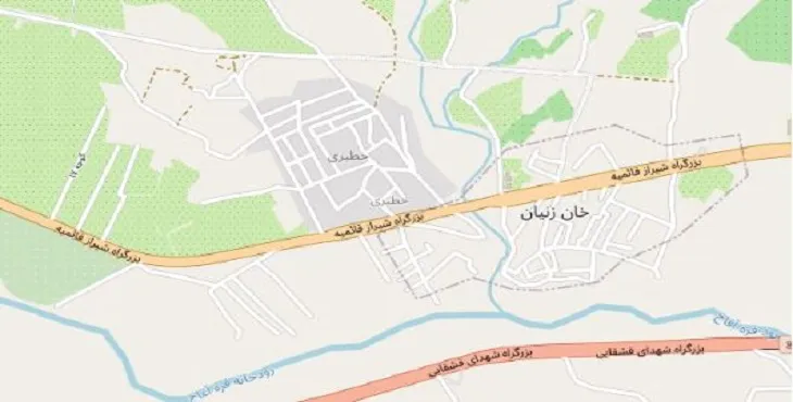 دانلود نقشه شهر خان زنیان + pdf با کیفیت بالا