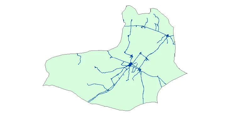 جدیدترین نقشه شیپ فایل راه های شهرستان مه ولات + PDF