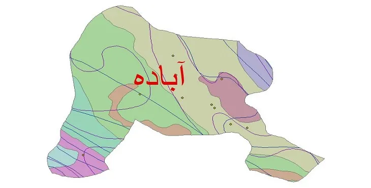 نقشه شیپ‌ فایل اقلیم‌شناسی شهرستان آباده + 7 لایه اقلیمی