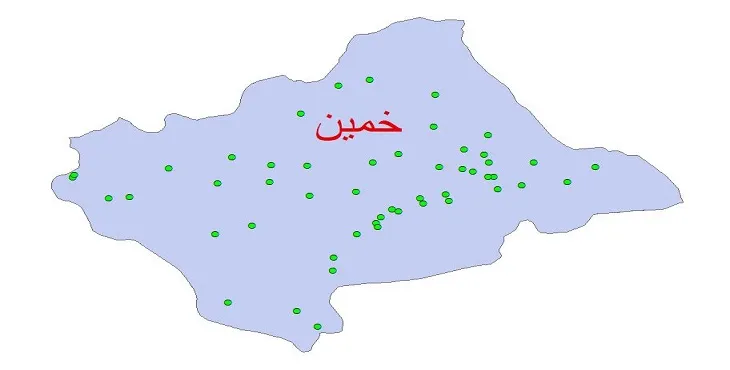دانلود نقشه شیپ فایل کیفیت آب چاه های شهرستان خمین